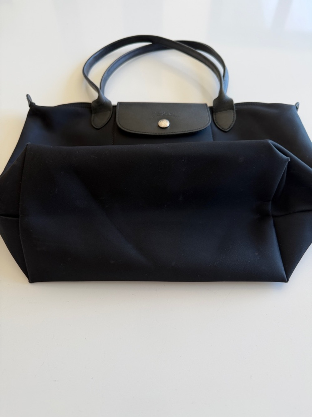 Longchamp small Black Tote Bag with Top Handles - Picture 3 of 5